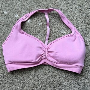BuffBunny Light Pink Halter Sports Bra